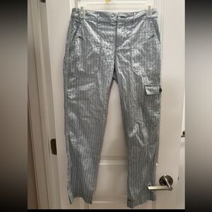 Hei Hei Stretch Cotton Crop Cargo Pants. Striped, Women's!!